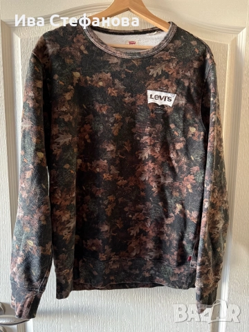 Levi's Левис 100 % оригинална памук памучна  мъжка спортна блуза флорални мотиви , снимка 2 - Блузи - 52533826