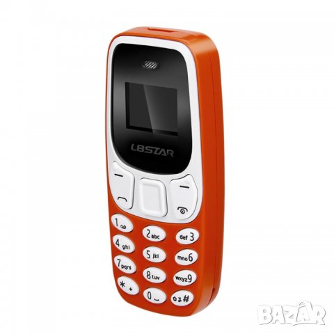 Мини телефон, BM10, с промяна на гласа, малък телефон, L8Star BM10, Nokia 3310 Нокия, оранжев, снимка 5 - Телефони с две сим карти - 37122845