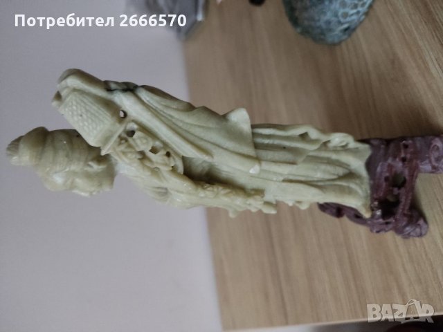 Стара статуетка от сапунен камък, снимка 2 - Антикварни и старинни предмети - 35059244