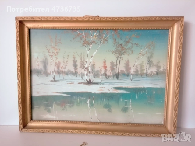 Картина,темперни бой върху картон , снимка 2 - Картини - 53481253