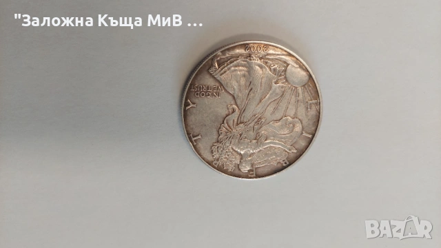 Сребърна монета 1 Долар 2002г, снимка 5 - Нумизматика и бонистика - 53266164