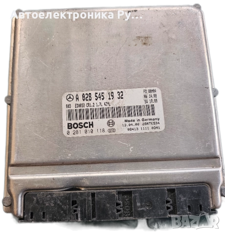 компютър MERCEDES W168 1.7 CDI BOSCH 0 281 010 118, 0281010118, A 028 545 19 32, A0285451932