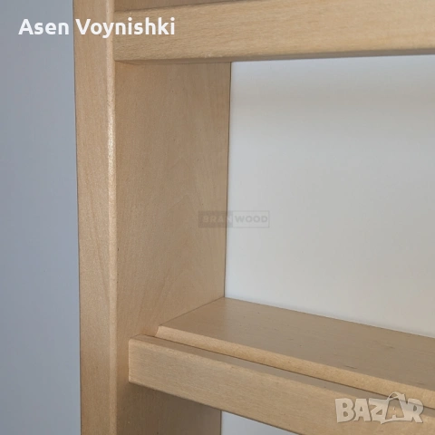 Дървен рафт за детски книжки тип Монтесори – детска библиотека, снимка 2 - Мебели за детската стая - 53193076