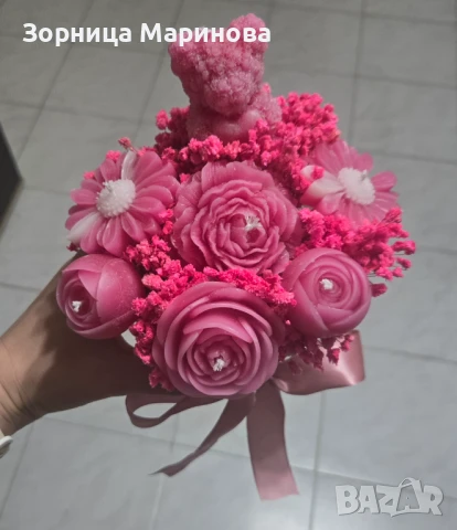 Ароматни букети от свещи, ръчна изработка , снимка 17 - Декорация за дома - 50538090