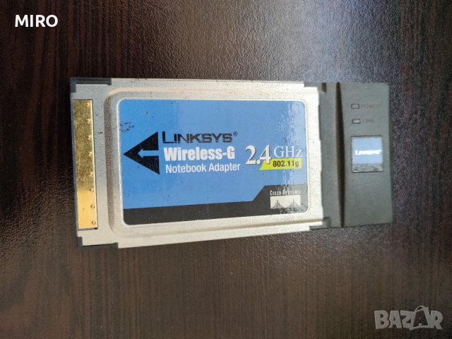 Безжичен адаптер Linksys WPC54G CardBus за лаптоп, 54Mbps , снимка 2 - Мрежови адаптери - 39222351