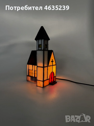 Винтидж настолна лампа стил Тифани Tiffany, снимка 3 - Антикварни и старинни предмети - 53040756