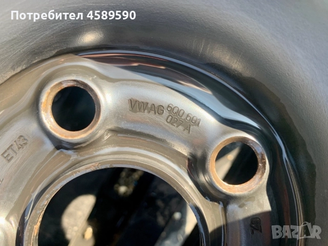 4бр.Оригинални железни джанти 14цола 5x100 за Vw,Skoda,Seat, снимка 13 - Гуми и джанти - 51803987