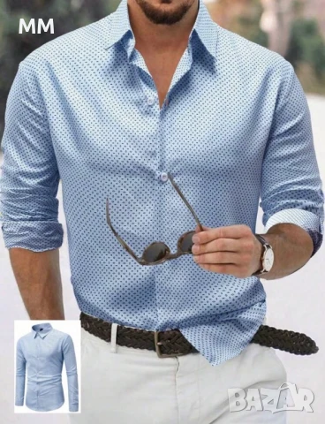 Мъжки ризи Л размер, снимка 4 - Ризи - 50657930