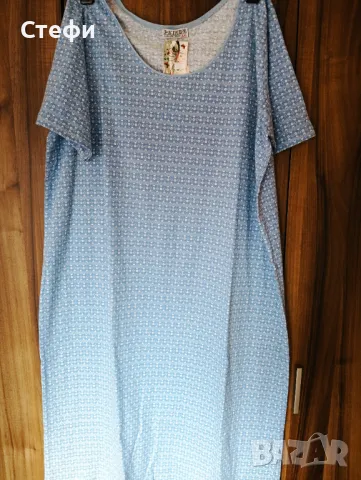 Дамска нощница къс ръкав макси размери до 6XL, снимка 2 - Нощници - 48832564