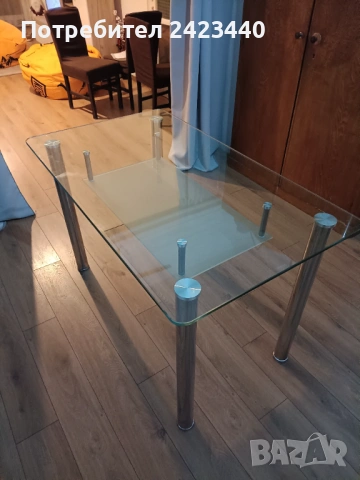 Стъклена трапезна маса , снимка 4 - Маси - 53144550