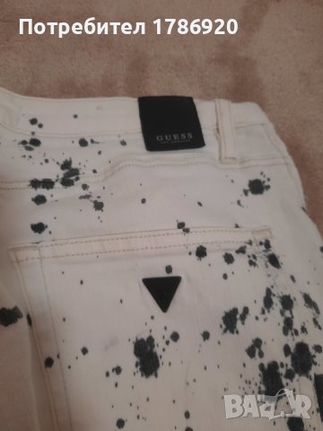 Бели дънки Guess Vanille Relaxed Low, снимка 6 - Дънки - 43613655
