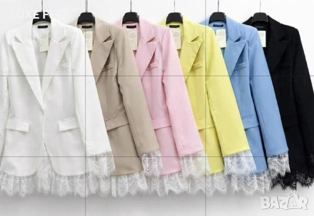 ✨Дамски Сака с Дантела, снимка 2 - Сака - 53498385