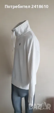 POLO Ralph Lauren Sweatshirt 3/4 Zip Oversize Womens Size L  ОРИГИНАЛ! Дамско Горнище!, снимка 6 - Спортни екипи - 48306262