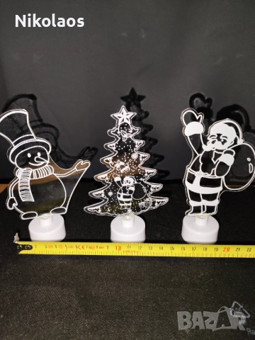 3бр.за 15лв Коледни LED свещи (украса), снимка 4 - Декорация за дома - 52659126