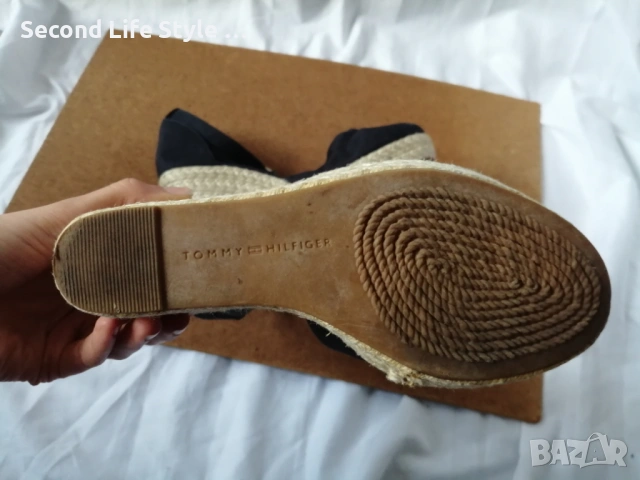 № 38 Tommy Hilfiger оригинални дамски еспадрили сандали на платформа, естествена кожа, снимка 16 - Сандали - 53111577
