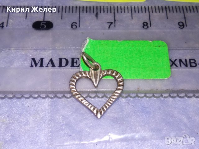 СТАР ОРНАМЕНТИРАН СЪРЦЕВИДЕН СРЕБЪРЕН АРТ ДЕКО МЕДАЛЬОН ВИСОКА ПРОБА СРЕБРО МАЙСТОРСКА РАБОТА 28612, снимка 8 - Антикварни и старинни предмети - 39379330