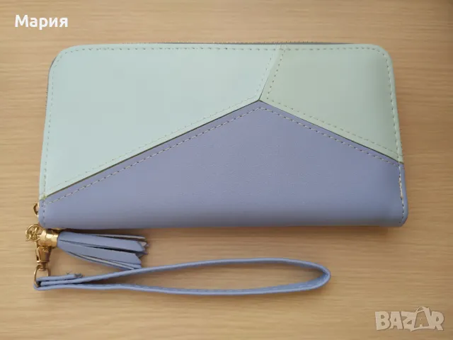 Дамско портмоне. Портмоне. Светло синьо дамско портмоне.