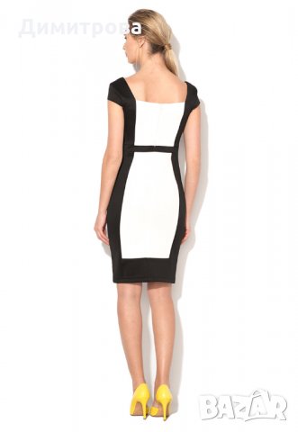 Рокля в черно и бяло по тялото Maiocci, снимка 2 - Рокли - 35185149