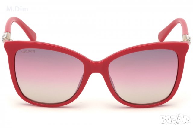 Swarovski нови дамски луксозни слънчеви очила с кристилни елементи червени , снимка 4 - Слънчеви и диоптрични очила - 33545942