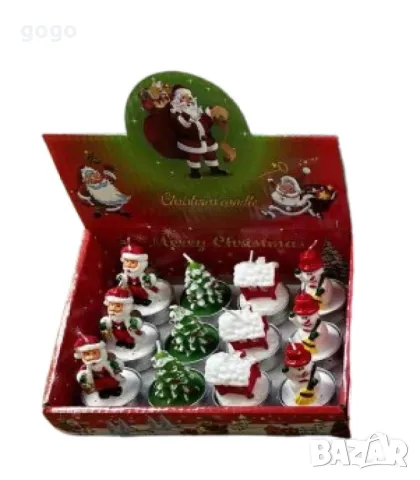 12 Коледни ароматни чаени свещи в кутия, снимка 2 - Декорация за дома - 47766205