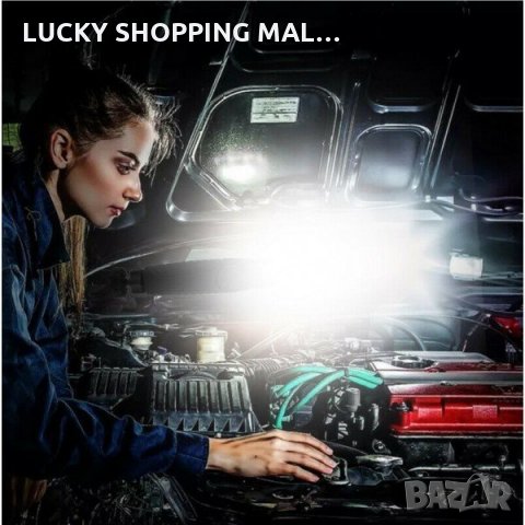 LED РАБОТНА ЛАМПА С МАГНИТ прожектор, лампа фенер с магнит, 37 см, снимка 8 - Аксесоари и консумативи - 35439599