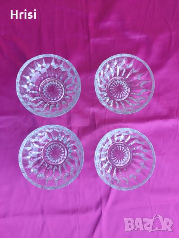 Сет стъклени купи от 80-те, снимка 2 - Други - 35474174