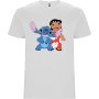 Нова детска тениска със Стич и Лило (Stitch&Lilo) в бял цвят, снимка 1 - Детски тениски и потници - 43950837
