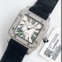 Мъжки часовник Cartier Santos 100 Stainless Steel - Diamond Afterset с автоматичен механизъм, снимка 3