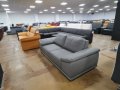 Сив кожен диван голяма двойка Calypso, снимка 6