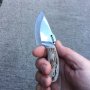 Красив ръчно направен нож, чирени еленов рог 65х130, снимка 3