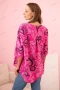 Дамска памучна блуза с навити ръкави и пейсли мотив, 8цвята , снимка 4