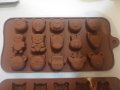 Силиконов молд цветя, животни, звезди за печене, шоколад и др, снимка 8