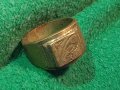 Пръстен стар бронзов РЪЧНА ИЗРАБОТКА РЕТРО ОРНАМЕНТИКА 2851, снимка 2