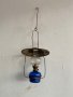 Ретро газена лампа със син резервоар, снимка 1 - Антикварни и старинни предмети - 43921631