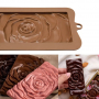 Роза цяла плочка шоколадов блок шоколад силиконов молд форма фондан шоколад гипс, снимка 5