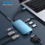  8-в-1 Докинг станция BENFEI USB C MST Hub, USB-C HUB с 2 x HDMI/1 x VGA/3 x USB 3.0/100W , снимка 2