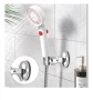 Стойка за душ слушалка, вендуза, регулируема, пластмасова, сребриста, снимка 4