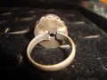 20-те ГОДИНИ на 20 ВЕК РЕТРО ПРЪСТЕН с ОГРОМЕН ШЛИФОВАН АВАНТЮРИН БЕЛ ЕПОК СТИЛ 20235, снимка 6