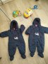 Тъмно син дебел космонавт с качулка бебе 6-9 м, близнаци, снимка 1