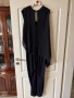 Нов разкошен черен парти официален гащеризон трико с шифон воал  Л /ХЛ размер , снимка 4