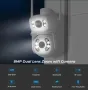 А8Q - 6 Mpx WiFi въртяща камера с два обектива, проследяване на движение ICSee, XMeye app, снимка 8