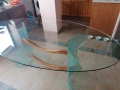 Трапеза, голяма, италианска стъклена маса с размери 2 м х1, 1м., снимка 1
