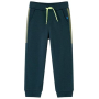 Детски спортен панталон с връв, зелен мъх, 116（SKU:13421, снимка 1 - Детски панталони и дънки - 44871696