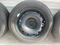 Железни джанти + много добри летни гуми за Volkswagen 5х112 - R15, снимка 5