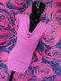 Розова туника с гръцко деколте и дантелен гръб М, снимка 1 - Туники - 37748975