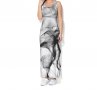 Дълга лятна рокля в сиви нюанси марка Colour pleasure - M, снимка 1 - Рокли - 28659425