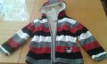 Детско плетено яке с  подплата и качулка, 104, снимка 1 - Детски якета и елеци - 26411756
