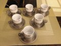 Vintage. Нов. Немски калаен сервиз чаши с подстакани за кафе, ракия, греяна ракия, снимка 5