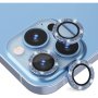 Протектор за Камера с камъни, iPhone 15 Pro Max, Син