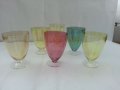 Ретро чаши цветно стъкло, снимка 1 - Антикварни и старинни предмети - 33559640